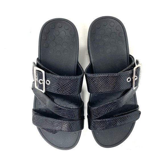 Vionic Pacific Rio Black Lizard Sandals - Picture 6 of 7